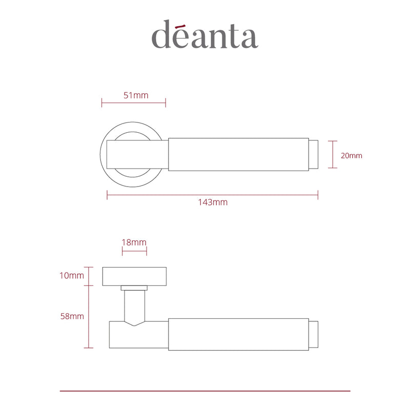 Sparta Matt Satin Black Nickel Removable Round Rose Handle