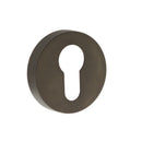 Forme Euro Escutcheon Minimal Round Rose Escutcheon Atlantic Pair Urban Dark Bronze 
