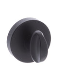 CleanTouch Anti-Bac WC Turn and Release Minimal Round Rose in Matt Black Bathroom Lock Atlantic 