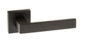 Forme Asti Designer Lever Minimal Square Rose in Matt Black Designer Lever Handle Atlantic 