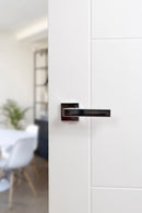 Forme Asti Designer Lever Minimal Square Rose (Latch & Hinges Included) Designer Lever Handle Atlantic 