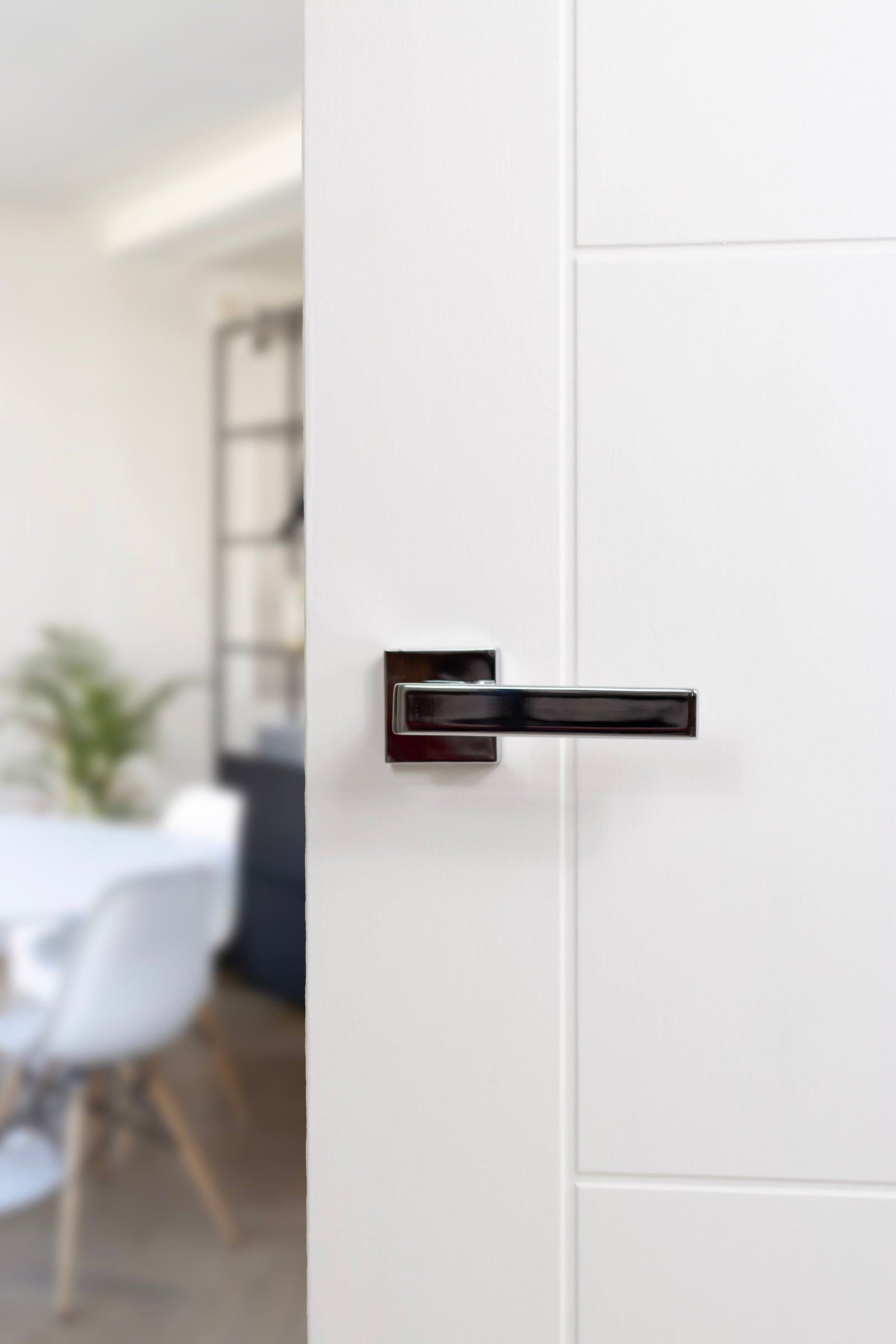 Forme Asti Designer Lever Minimal Square Rose (Latch & Hinges Included) Designer Lever Handle Atlantic 