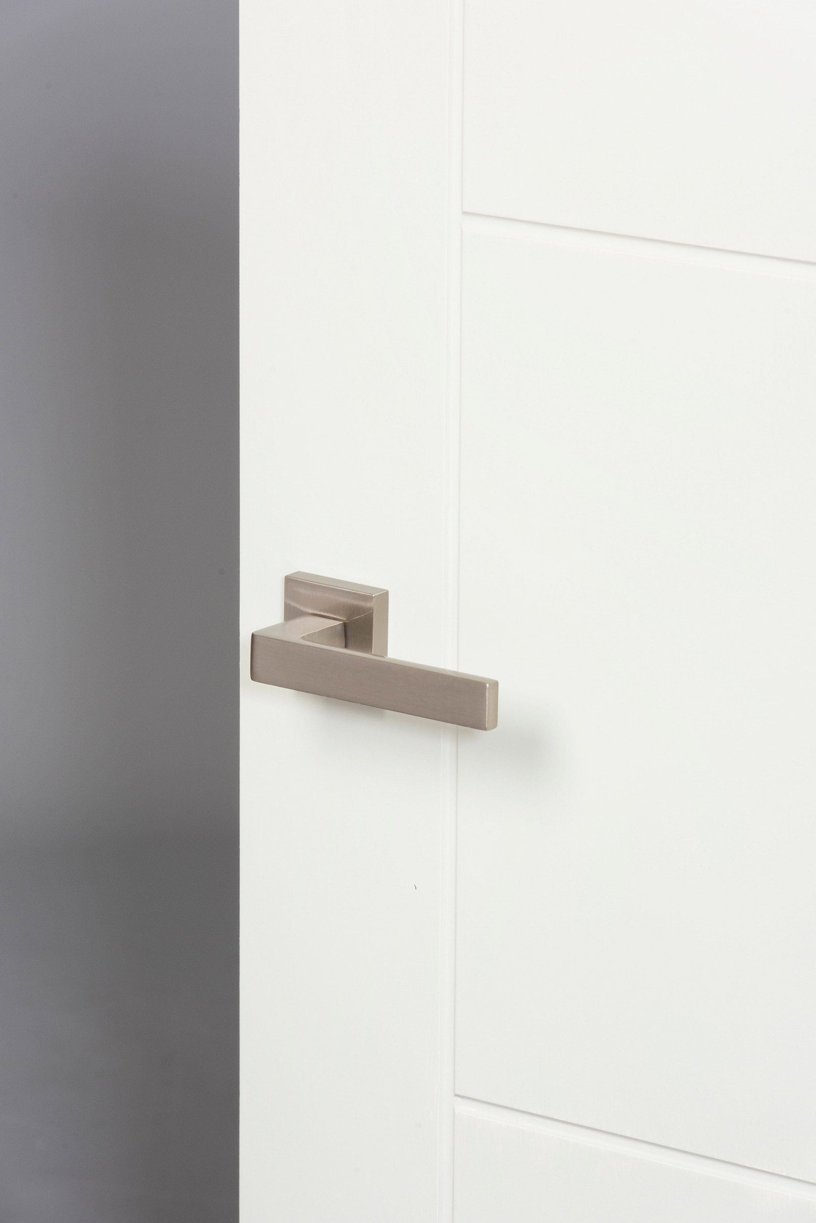 Forme Asti Designer Lever Minimal Square Rose (Latch & Hinges Included) Designer Lever Handle Atlantic 