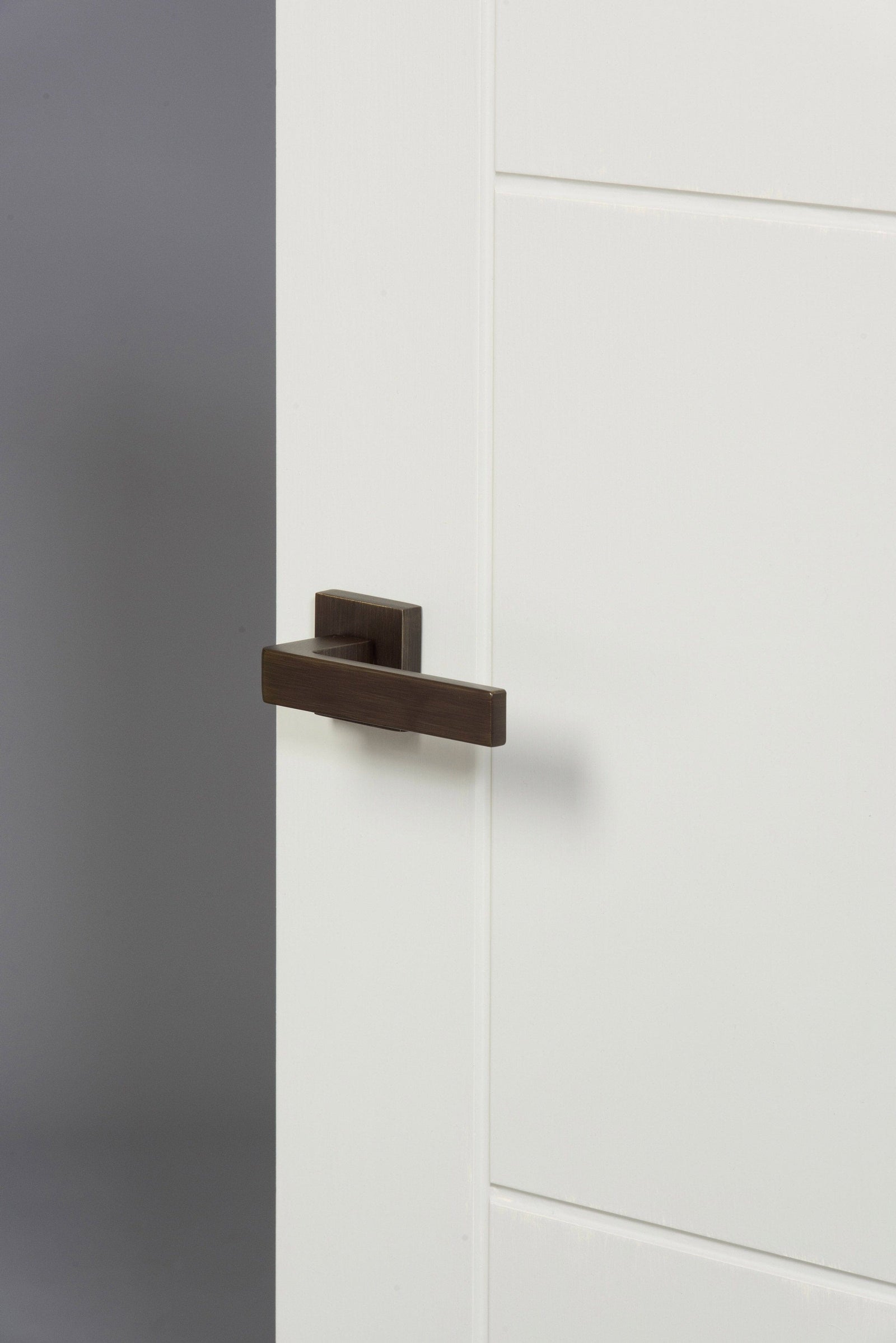 Forme Asti Designer Lever Minimal Square Rose (Latch & Hinges Included) Designer Lever Handle Atlantic 