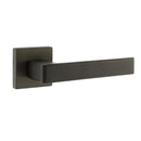 Forme Asti Designer Lever Minimal Square Rose (Latch & Hinges Included) Designer Lever Handle Atlantic Set Urban Dark Bronze 