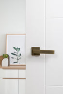 Forme Asti Designer Lever Minimal Square Rose (Latch & Hinges Included) Designer Lever Handle Atlantic 