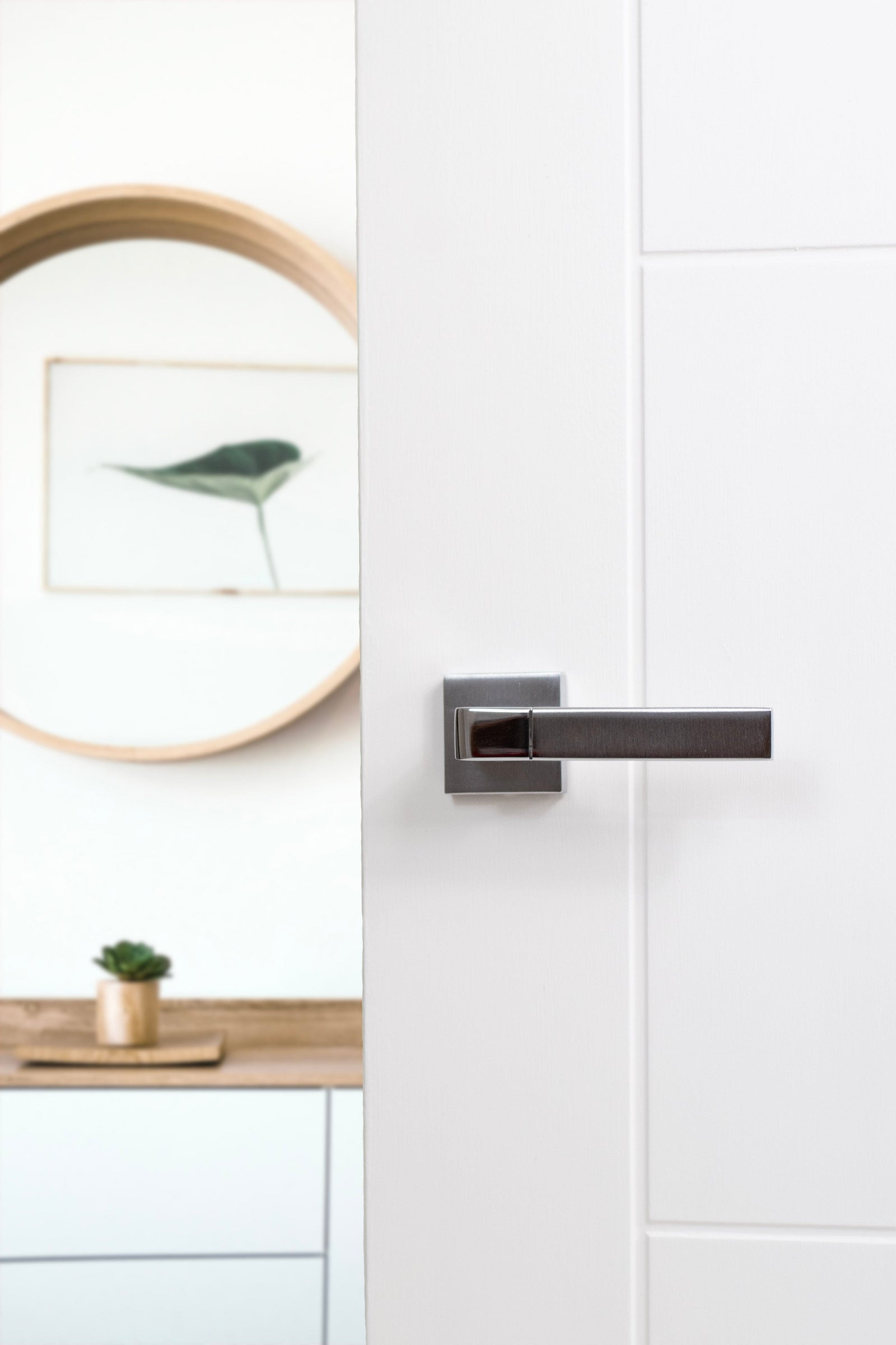 Forme Asti Designer Lever Minimal Square Rose (Latch & Hinges Included) Designer Lever Handle Atlantic 
