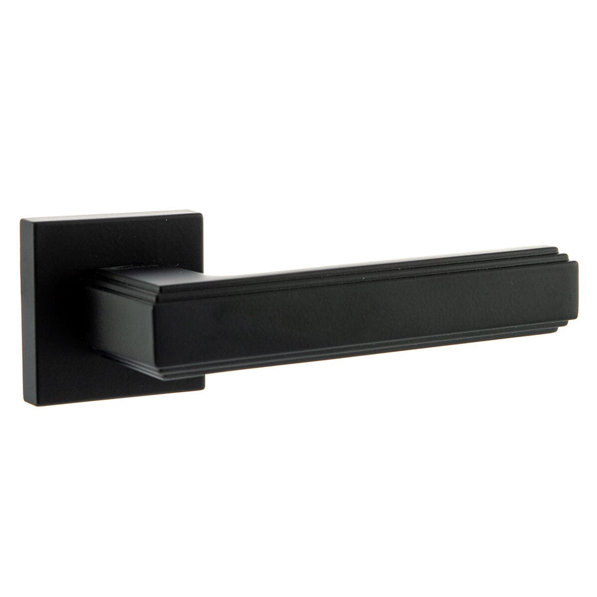 Forme Alila Designer Lever Minimal Square Rose in Matt Black Designer Lever Handle Atlantic 