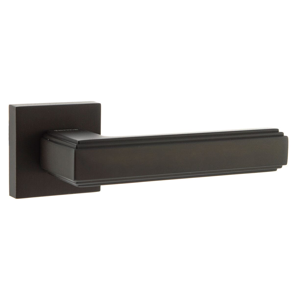 Forme Alila Designer Lever Minimal Square Rose (Latch & Hinges Included) Designer Lever Handle Atlantic Set Urban Dark Bronze 
