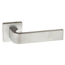 Forme Monza Designer Lever Minimal Square Rose in Satin Chrome Designer Lever Handle Atlantic 