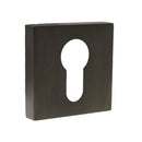 Forme Euro Escutcheon Minimal Square Rose Escutcheon Atlantic Pair Urban Dark Bronze 