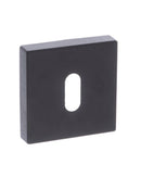 Status Key Escutcheon S4 Square Rose in Matt Black Escutcheon Atlantic 