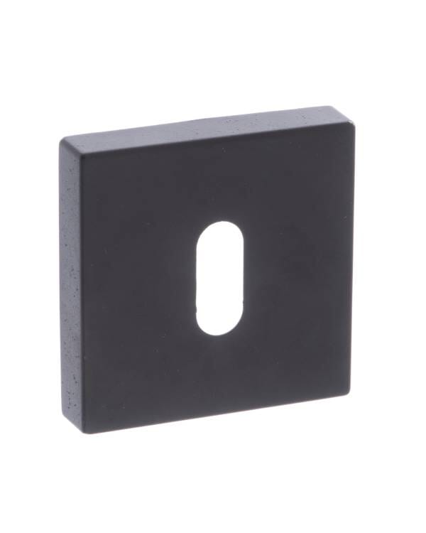 Status Key Escutcheon S4 Square Rose in Matt Black Escutcheon Atlantic 