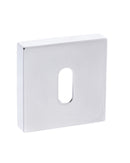 Forme Key Escutcheon Minimal Square Rose Escutcheon Atlantic Pair Polished Chrome 