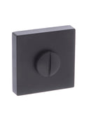 CleanTouch Anti-Bac WC Turn and Release Minimal Square Rose in Matt Black Bathroom Lock Atlantic 