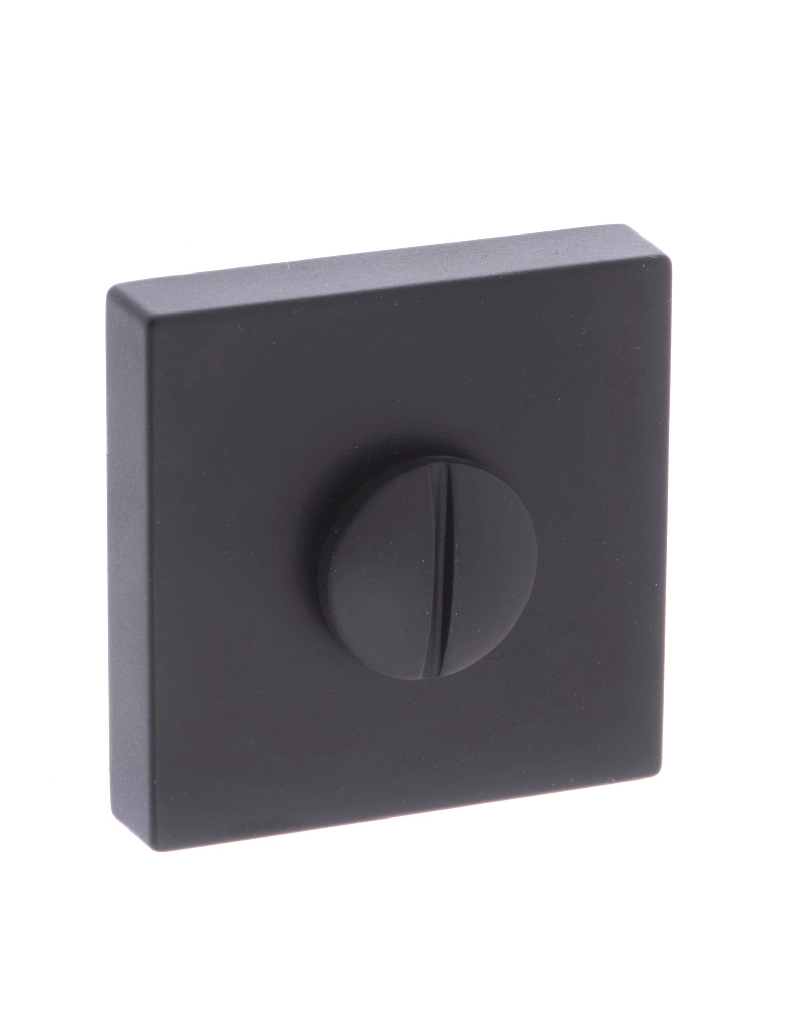 CleanTouch Anti-Bac WC Turn and Release Minimal Square Rose in Matt Black Bathroom Lock Atlantic 