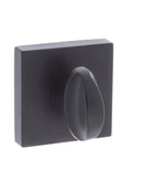 CleanTouch Anti-Bac WC Turn and Release Minimal Square Rose in Matt Black Bathroom Lock Atlantic 