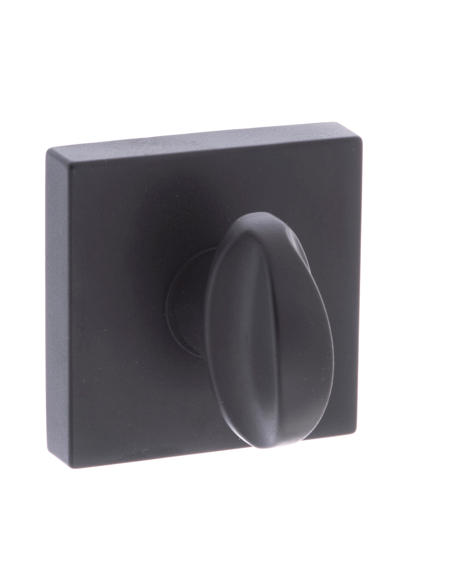 CleanTouch Anti-Bac WC Turn and Release Minimal Square Rose in Matt Black Bathroom Lock Atlantic 