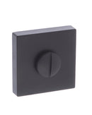 Forme WC Turn and Release Minimal Square Rose in Matt Black Bathroom Lock Atlantic 