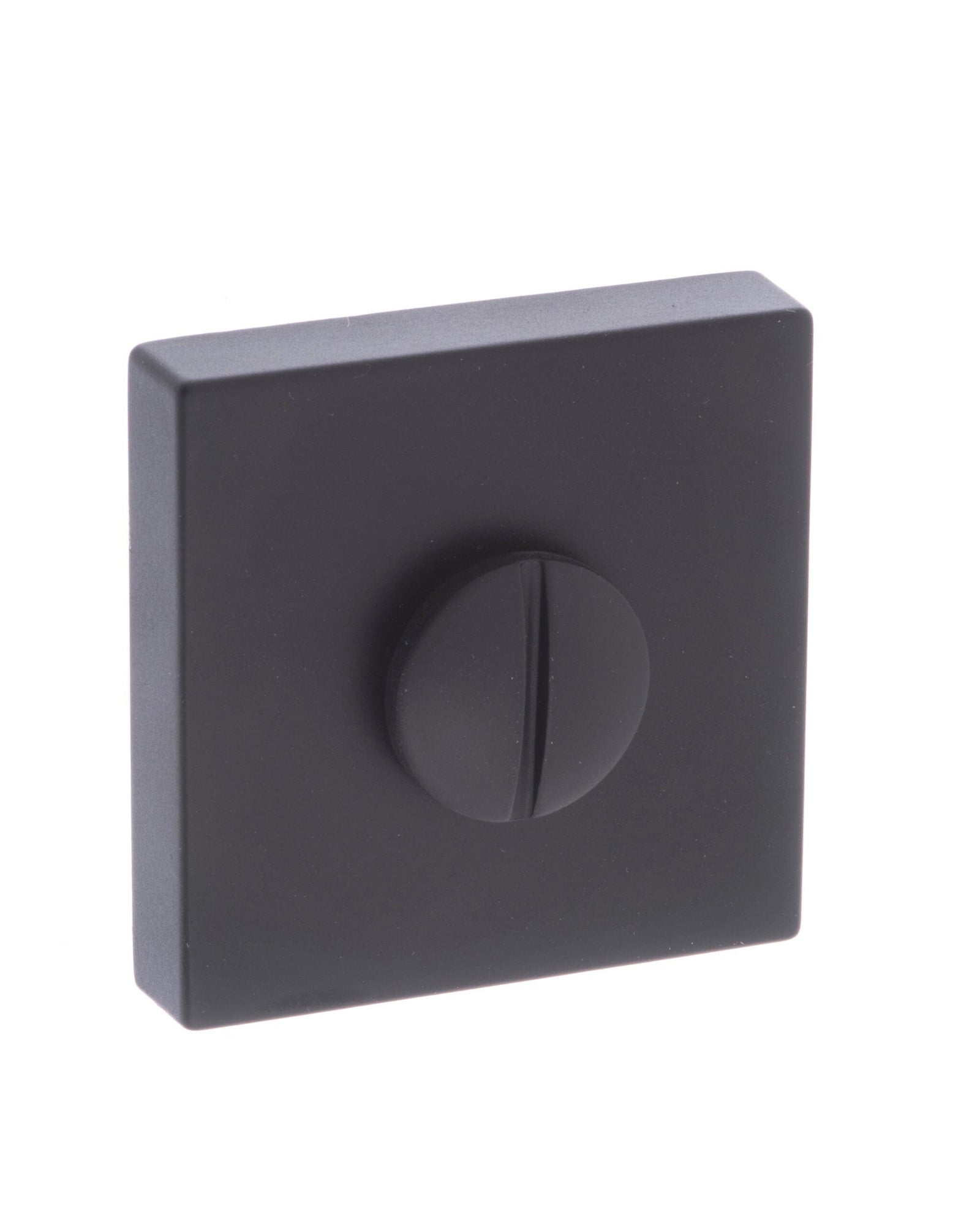 Forme WC Turn and Release Minimal Square Rose in Matt Black Bathroom Lock Atlantic 