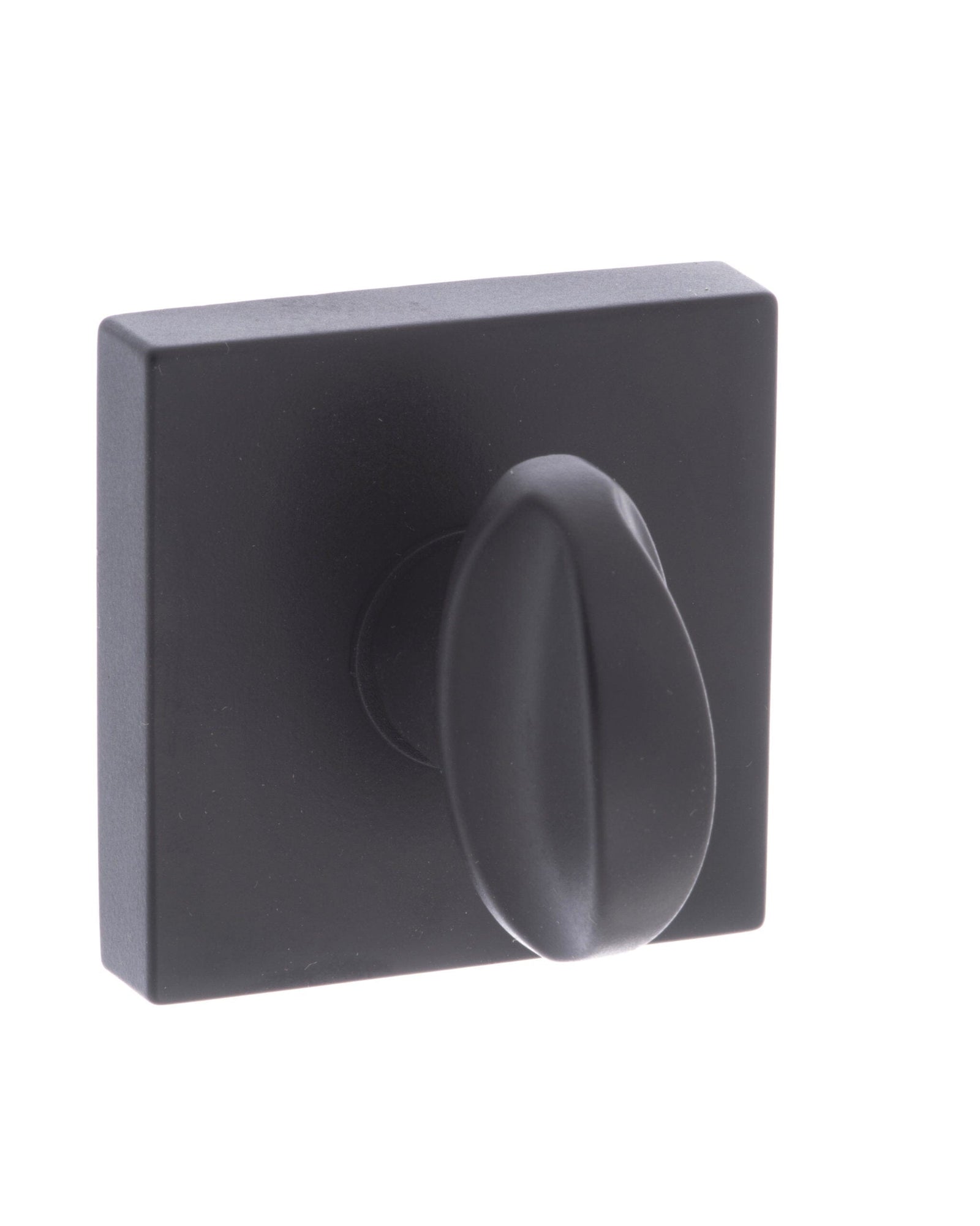 Forme WC Turn and Release Minimal Square Rose in Matt Black Bathroom Lock Atlantic 