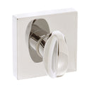 Forme WC Turn and Release Minimal Square Rose Bathroom Lock Atlantic Each Polished Nickel 