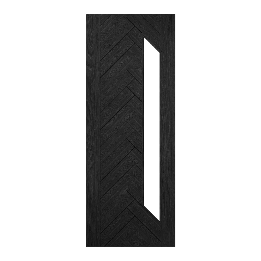 Fontaine Brushed Black Oak Glazed FSC Internal Door Internal Door Deanta 