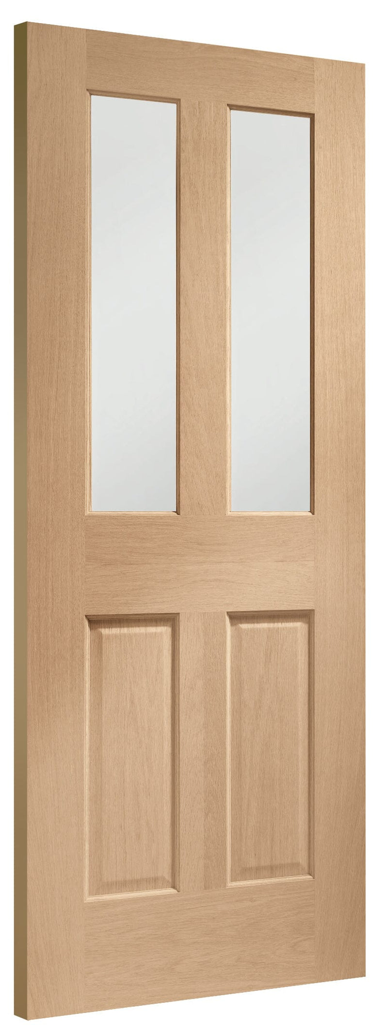 Malton Internal Oak Door with Clear Bevelled Glass Internal Door XL Joinery 