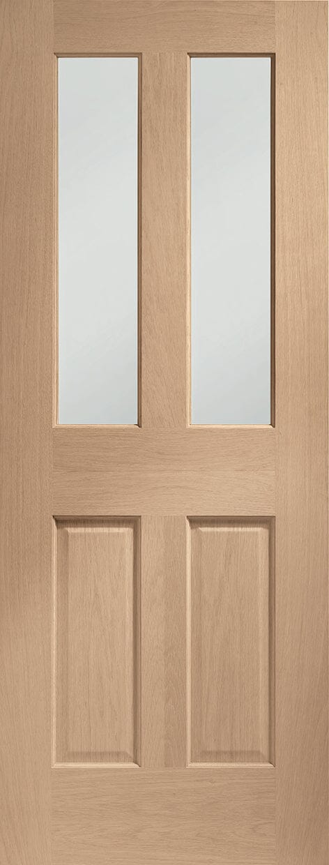 Malton Internal Oak Door with Clear Bevelled Glass Internal Door XL Joinery 2040 x 726 x 40mm 