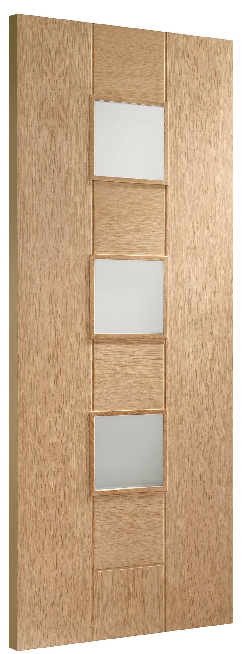 Messina Internal Oak Door with Obscure Glass Internal Door XL Joinery 