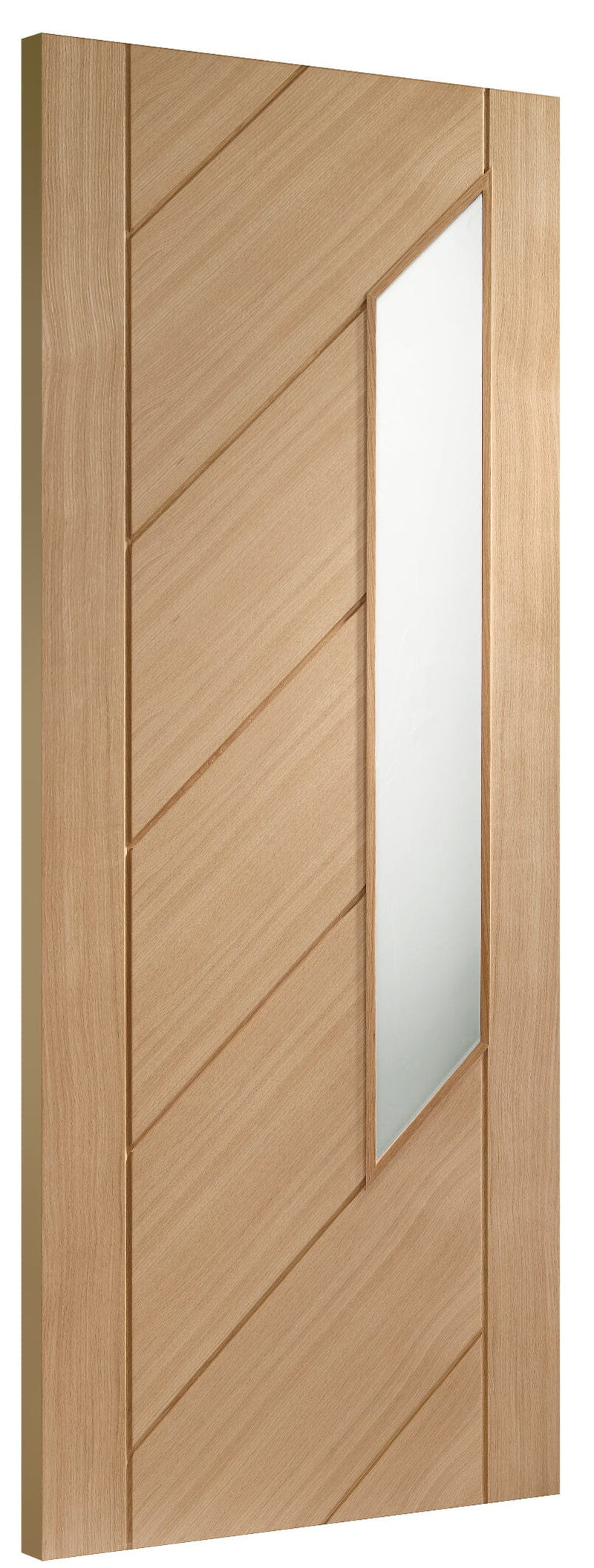 Monza Internal Oak Door with Obscure Glass Internal Door XL Joinery 