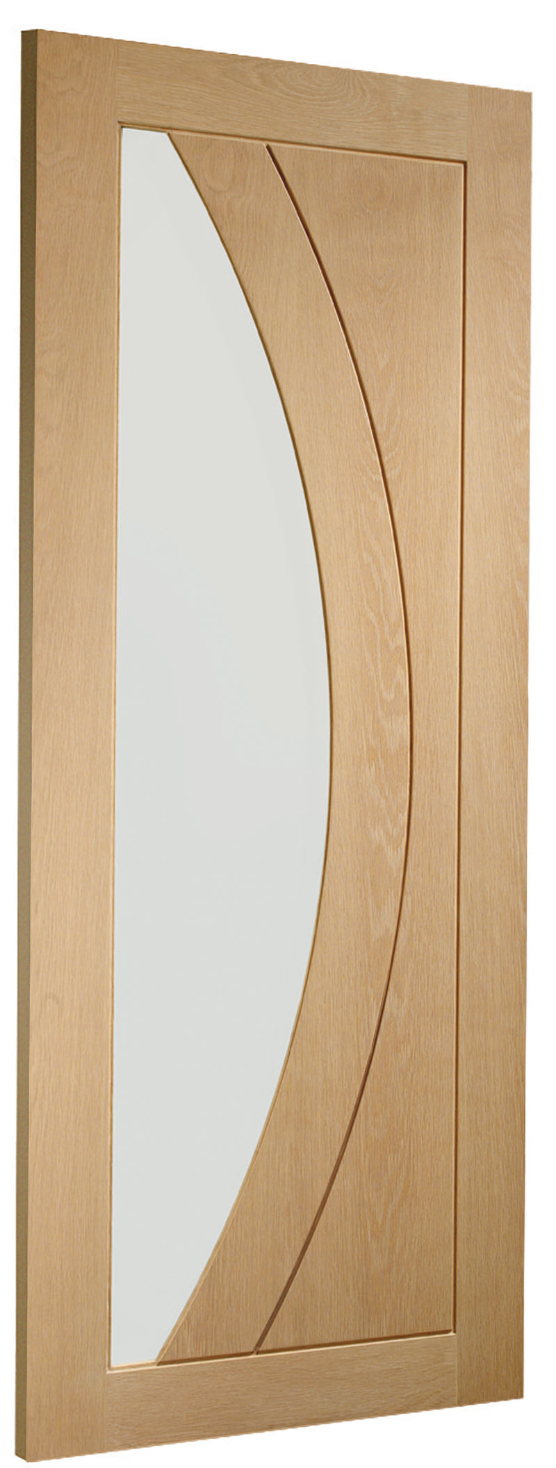 Salerno Internal Oak Fire Door with Clear Glass