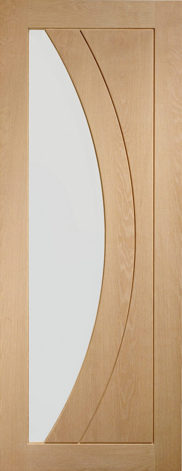 Salerno Internal Oak Fire Door with Clear Glass