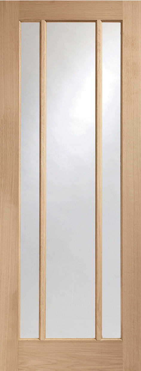 Worcester 3 Light Internal Oak Door with Clear Glass