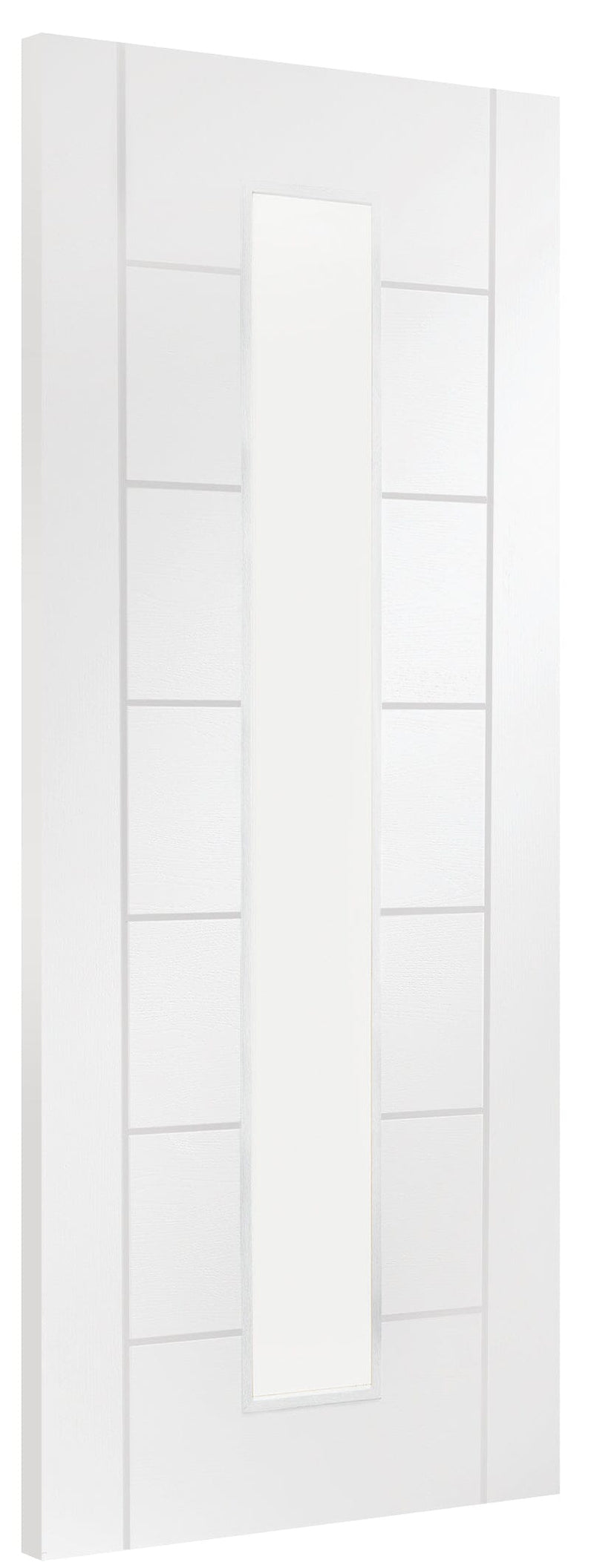 Palermo 1 Light White Primed Internal Fire Door with Clear Glass