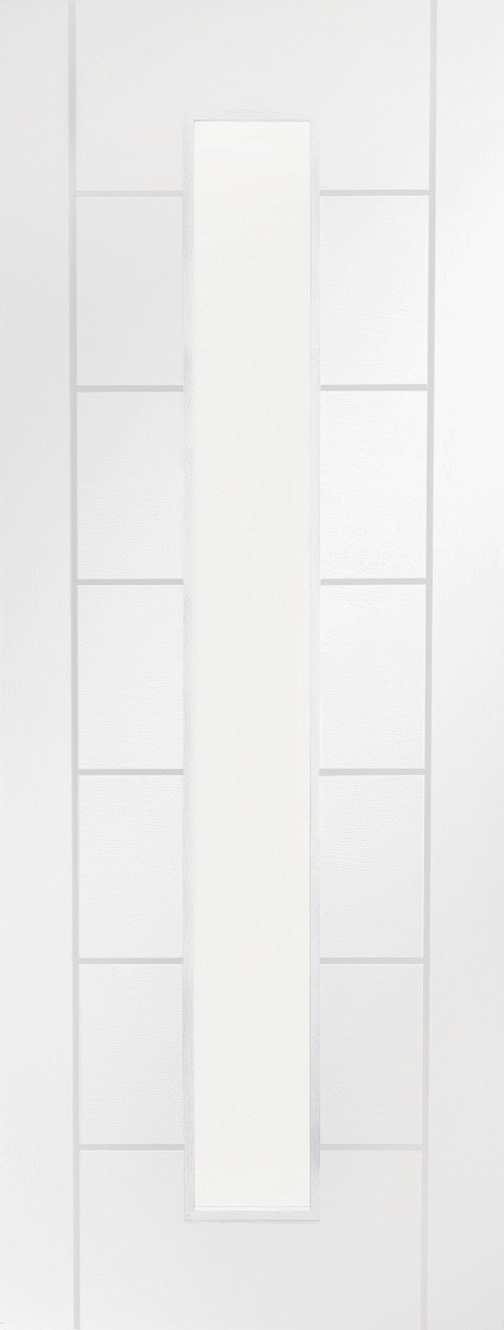 Palermo 1 Light White Primed Internal Fire Door with Clear Glass