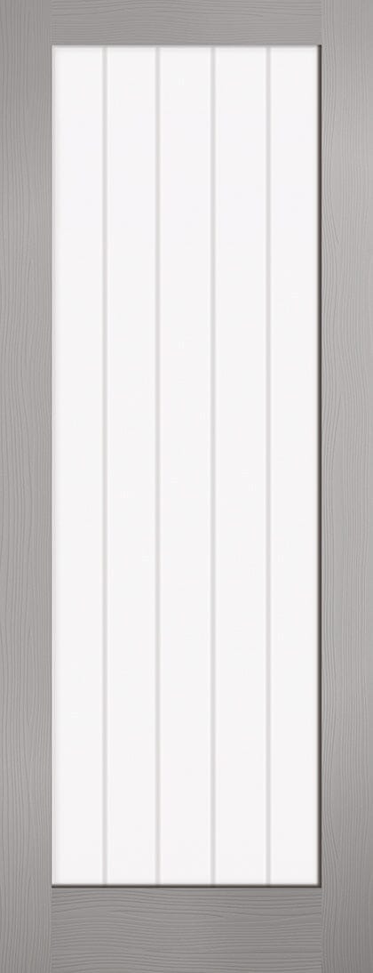 Grey Moulded Textured Vertical 1 Light Pre-Finished Internal Door Internal Door LPD Doors 