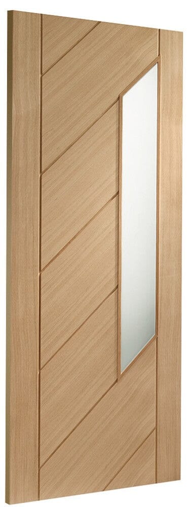 Monza Internal Oak Door with Obscure Glass Internal Door XL Joinery 