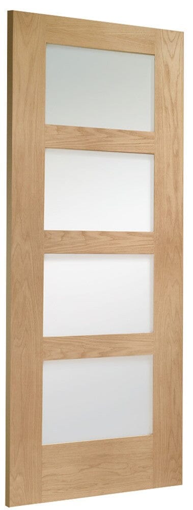 Shaker 4 Light Internal Oak Door with Clear Glass Internal Door XL Joinery 