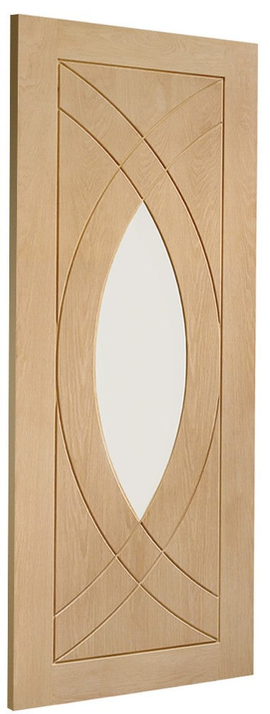 Treviso Internal Oak Door with Clear Glass