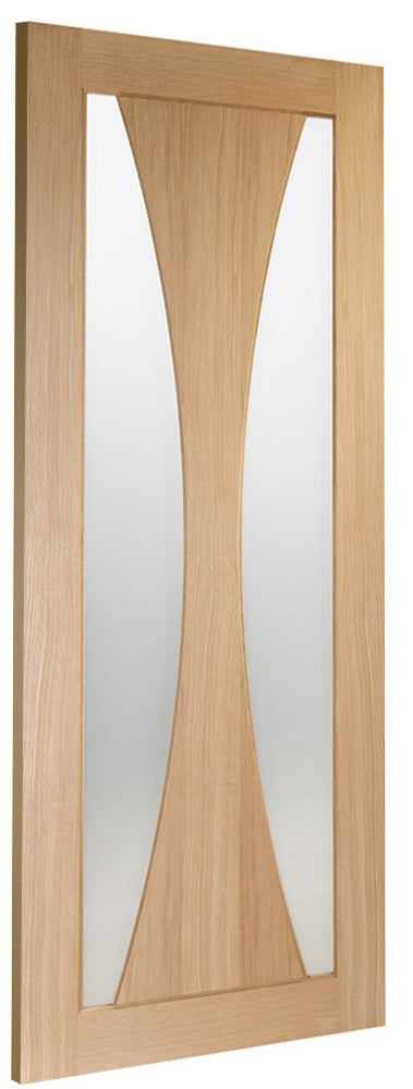 Verona Internal Oak Fire Door with Clear Glass