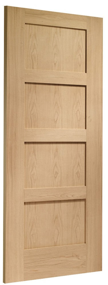 Shaker 4 Panel Pre-Finished Internal Oak Door