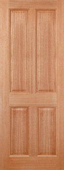 Hardwood Colonial 4 Panel M&T Unfinished External Door External Door LPD Doors 