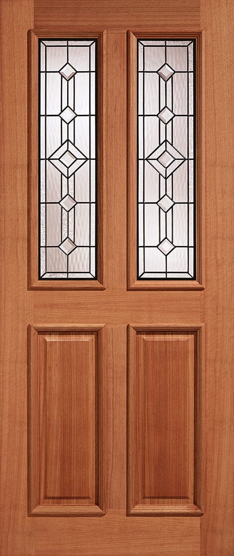 Hardwood Derby Glazed 2 Light Leaded Unfinished External Door External Door LPD Doors 