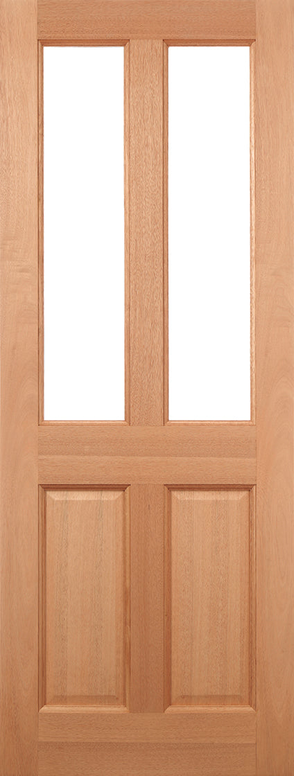 Hardwood Malton 2 Light Unglazed M&T Unfinished External Door