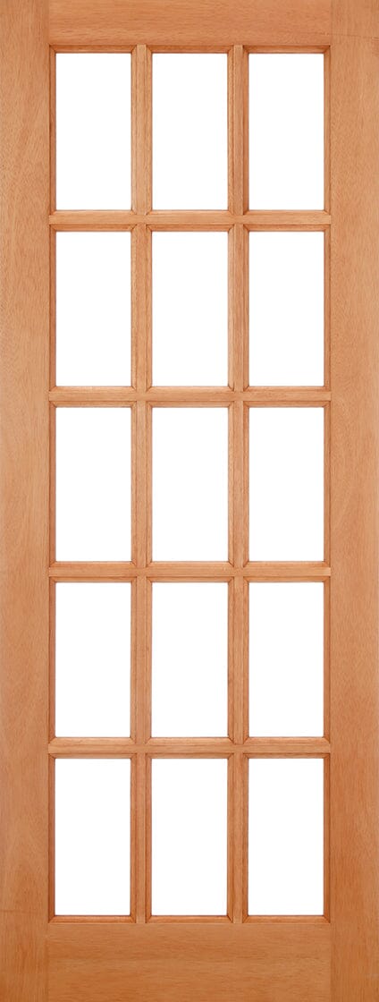 Hardwood SA 15 Light Dowelled Unfinished External Door External Door LPD Doors 