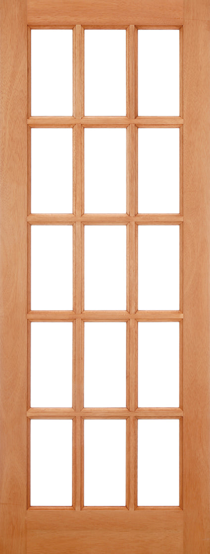 Hardwood SA 15 Light Dowelled Unfinished External Door