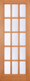 Hardwood SA 15 Light M&T Glazed Clear Unfinished External Door External Door LPD Doors 