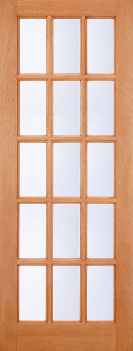 Hardwood SA 15 Light M&T Glazed Clear Unfinished External Door External Door LPD Doors 