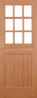 Hardwood Stable Straight Top Unglazed 9 Light M&T Unfinished External Stable Door External Stable Door LPD Doors 
